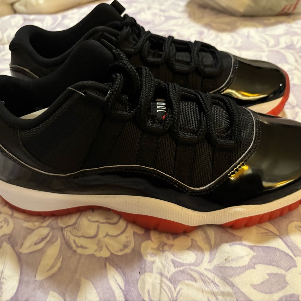 Jordan Black and Red Athletic Shoes